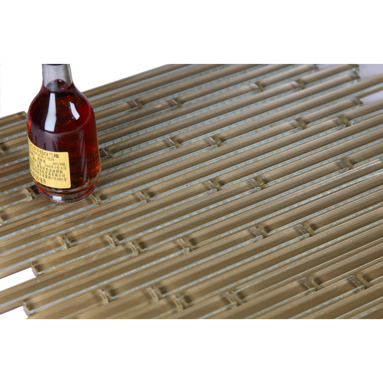 New Era Brown 12" x 12" Glossy Glass Mosaic Tile