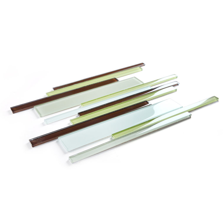 12" x 12" Multicolor Glossy Glass Mosaic Tile