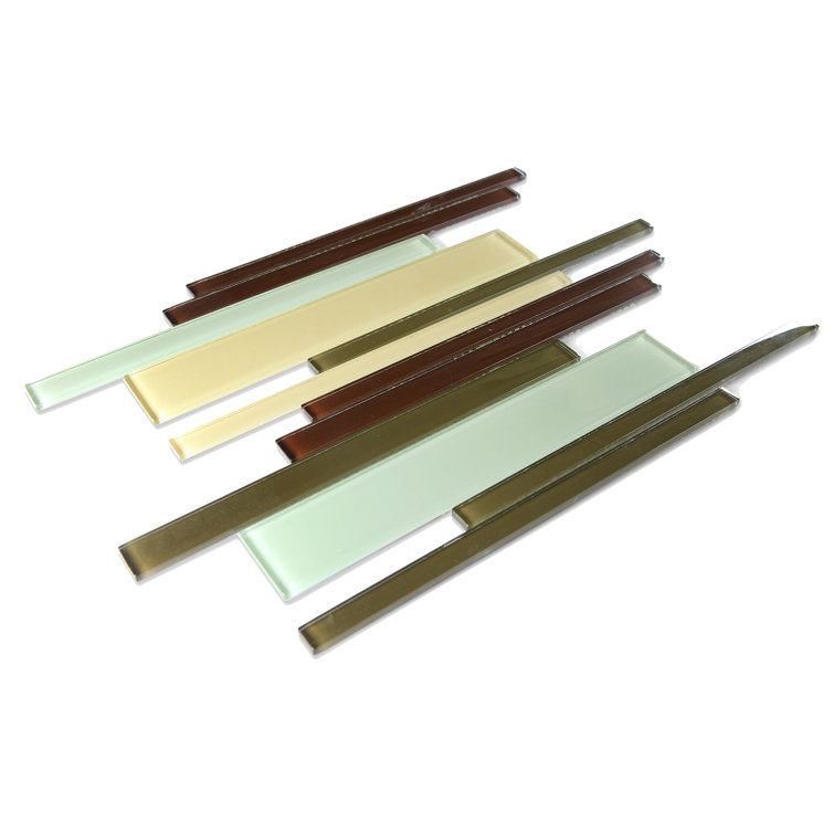 12" x 12" Multicolor Glossy Glass Mosaic Tile