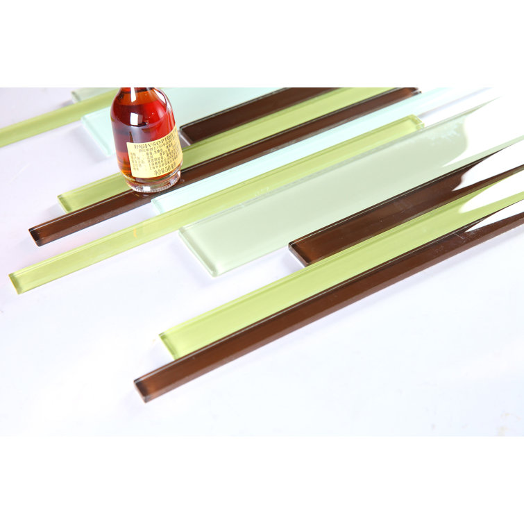12" x 12" Multicolor Glossy Glass Mosaic Tile