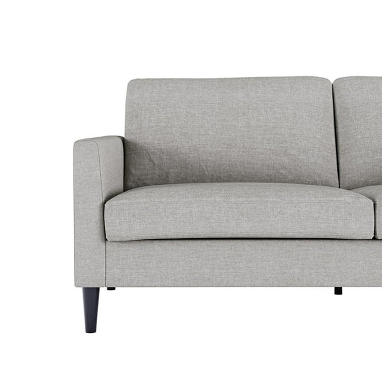 Light Gray Linen 67'' Wood Frame Pillow-Top Arm Sofa