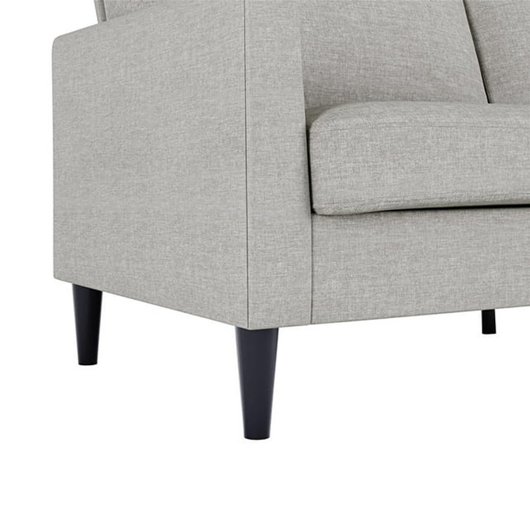 Light Gray Linen 67'' Wood Frame Pillow-Top Arm Sofa