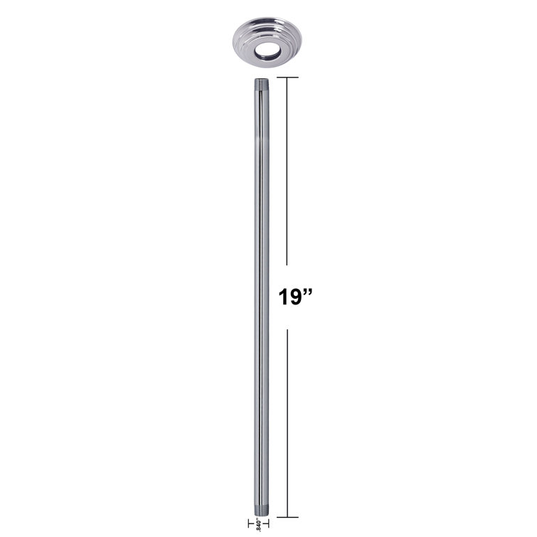 Polished Chrome 19" Ceiling Mount Shower Arm with Flange