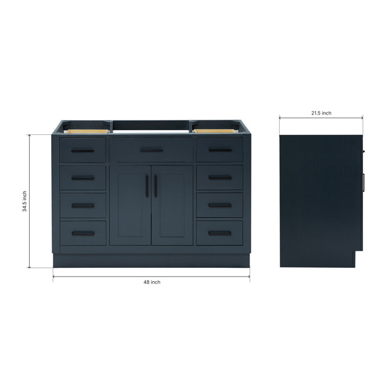 Midnight Blue 48'' Single Freestanding Bathroom Vanity Base
