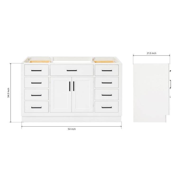 White 54'' Freestanding Single Bathroom Vanity Base