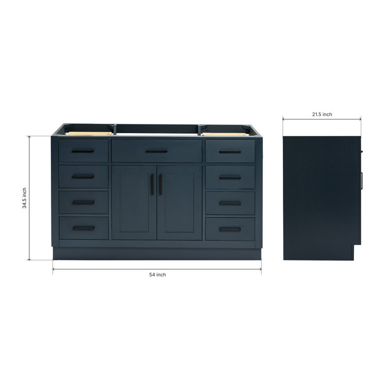 Midnight Blue 54'' Single Freestanding Bathroom Vanity Base