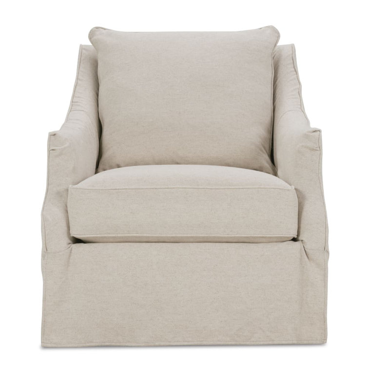 Natural Linen and Cotton Handcrafted Swivel Armchair