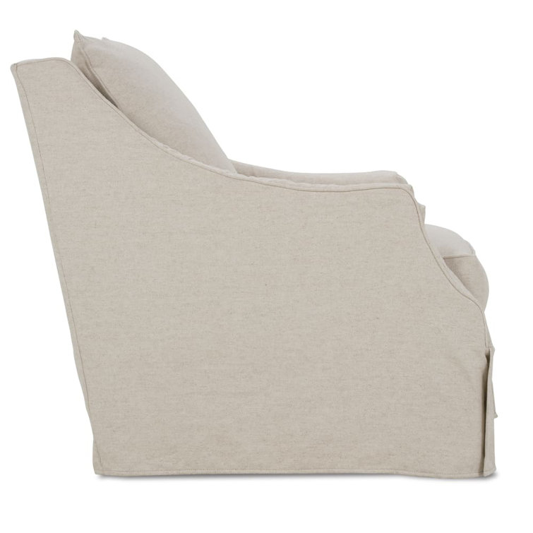 Natural Linen and Cotton Handcrafted Swivel Armchair
