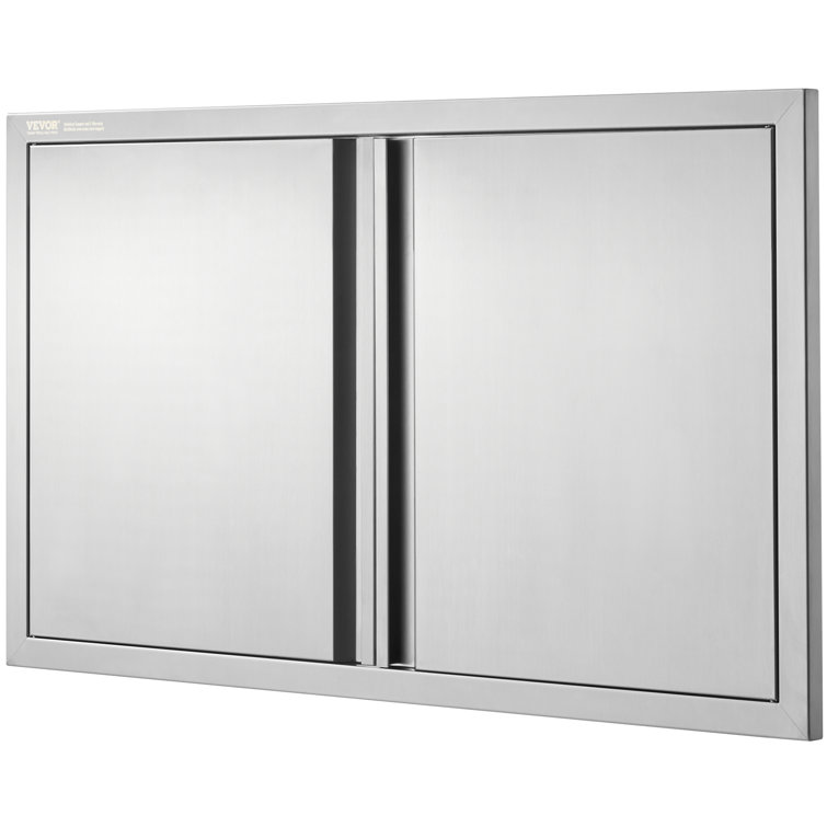 Stainless Steel Double Outdoor Kitchen Access Door 36x21 Inch