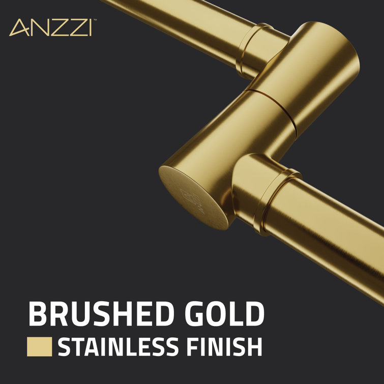 Brushed Gold Stainless Steel Wall Mounted Pot Filler Faucet