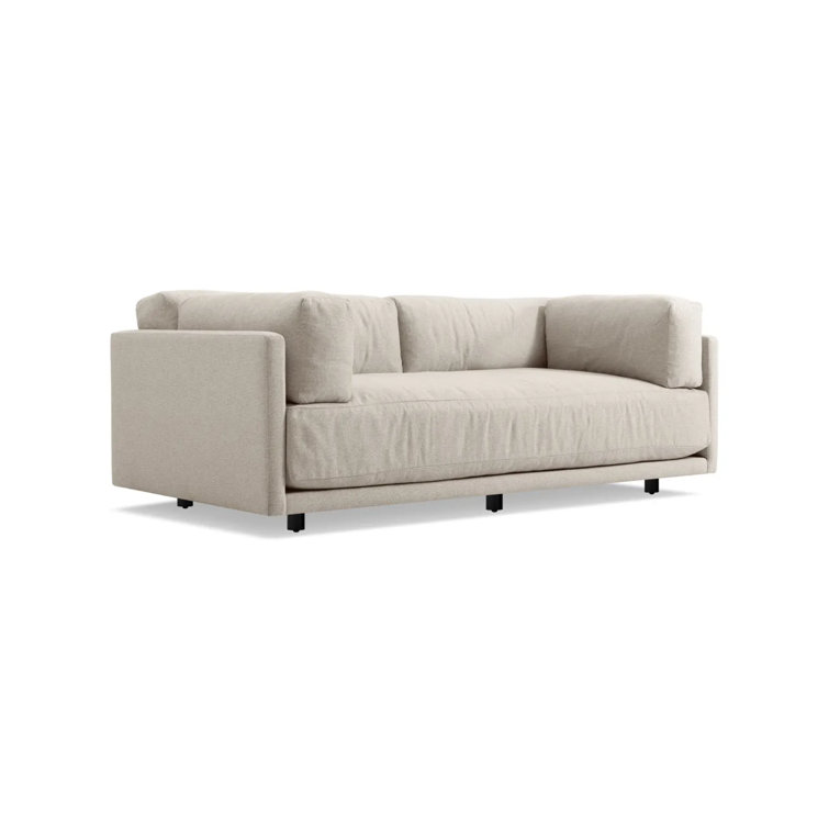 Sunday Comfort 82" Sanford Natural Linen Cushion-Back Sofa