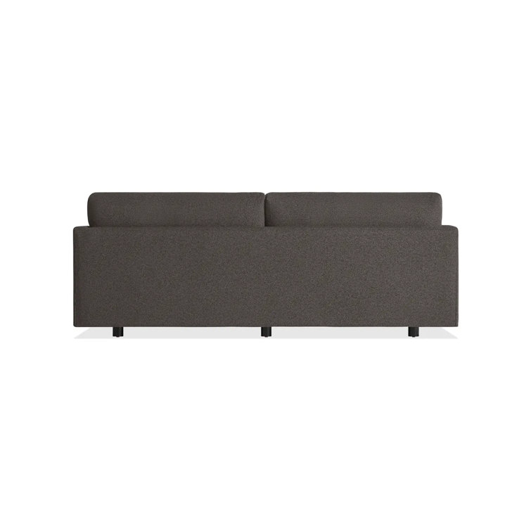 Kelso Charcoal 82" Cotton Blend Sofa with Wood Legs