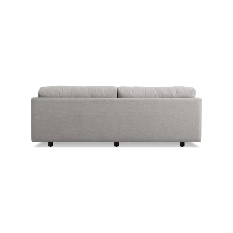 Sunday 82" Agnew Gray Textured Basketweave Cotton Blend Sofa