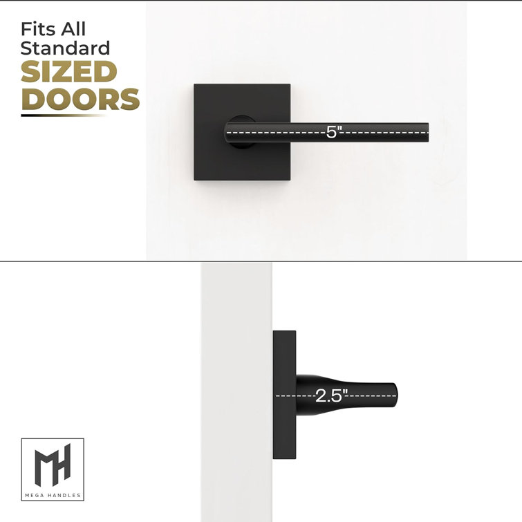 Matte Black Stainless Steel Dummy Lever Door Handle Set