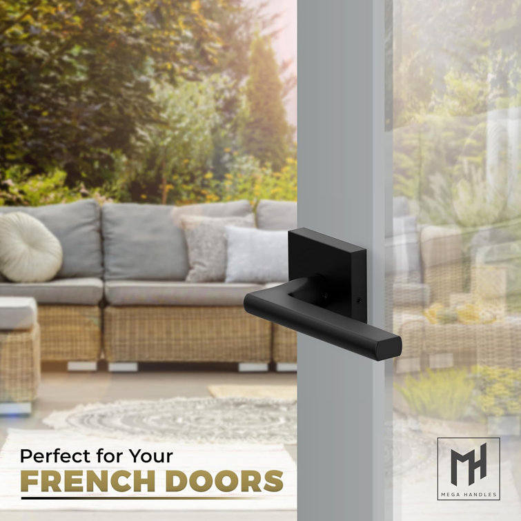Matte Black Stainless Steel Dummy Lever Door Handle Set