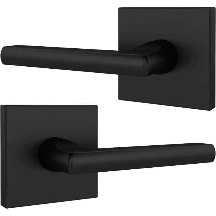 Matte Black Stainless Steel Dummy Lever Door Handle Set
