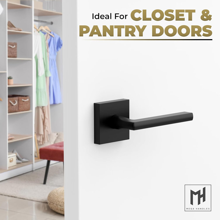 Matte Black Stainless Steel Dummy Lever Door Handle Set
