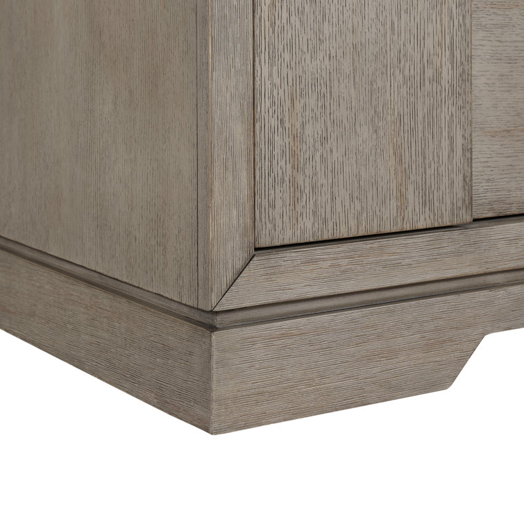 Gray Wood 6-Drawer Dresser with Mirror and Felt Lining