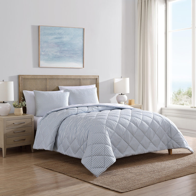 King Navy Dusk Reversible Microfiber Comforter Set