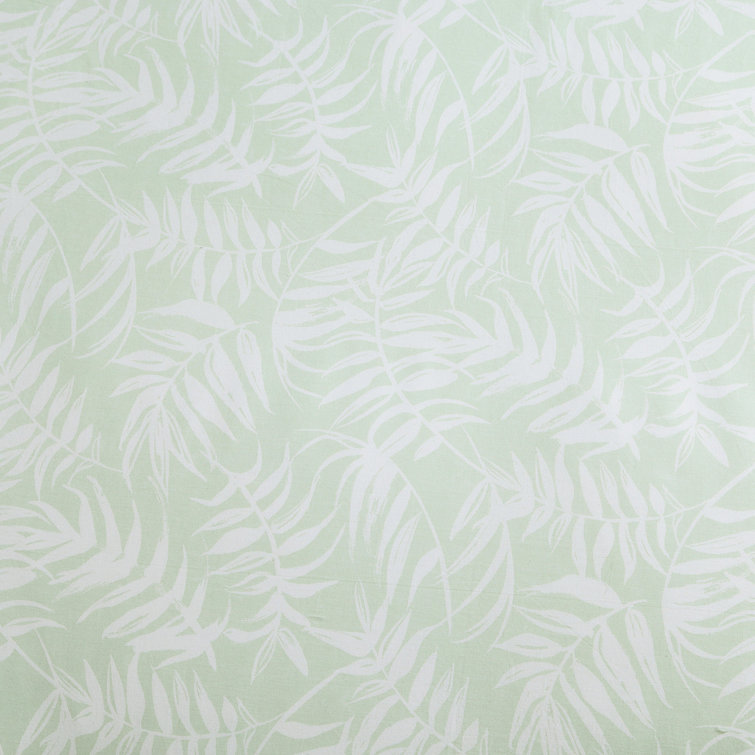King Green Cotton Tropical Bedspread Cover Set