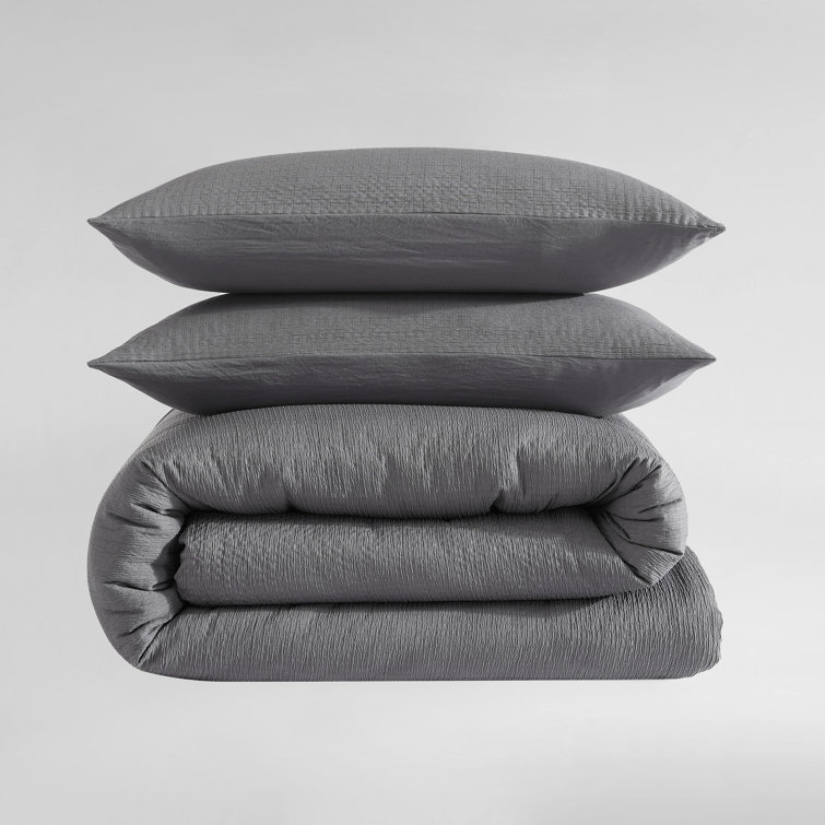 Graphite Gray Organic Microfiber King Comforter Set