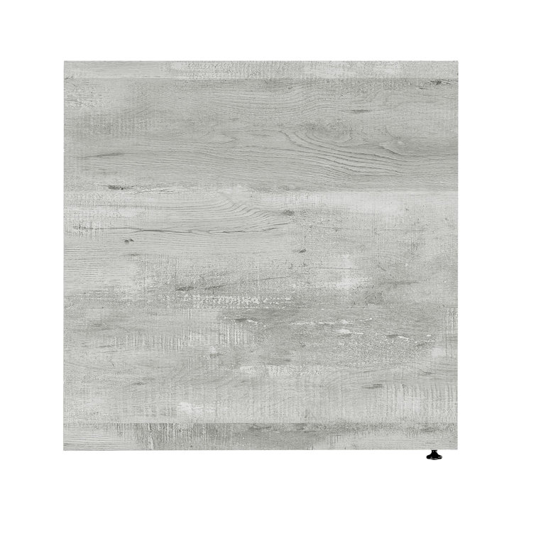 Bron Gray Wood and Metal End Table with Storage