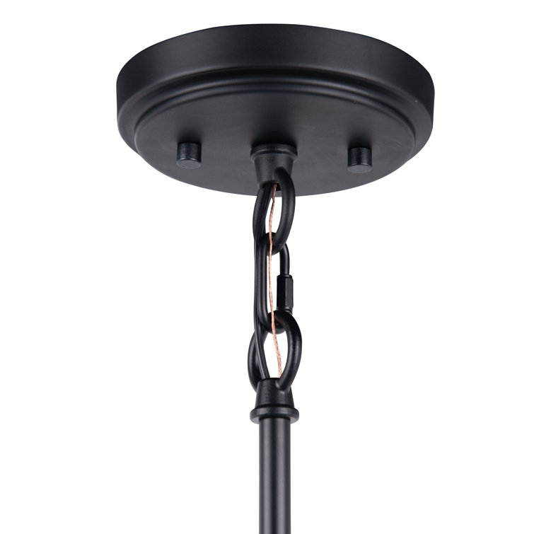 Black Metal 5-Light Candle Style Chandelier