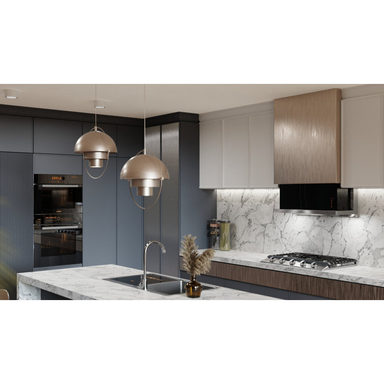 Fotile 36" Stainless Steel and Black Insert Range Hood