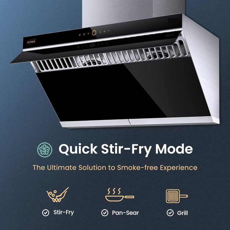 FOTILE 36" Black Stainless Steel Under-Cabinet Range Hood