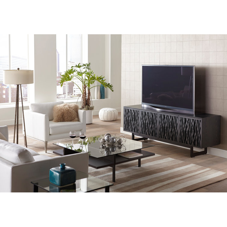 Charcoal Square Glass Top Coffee Table with Metal Base