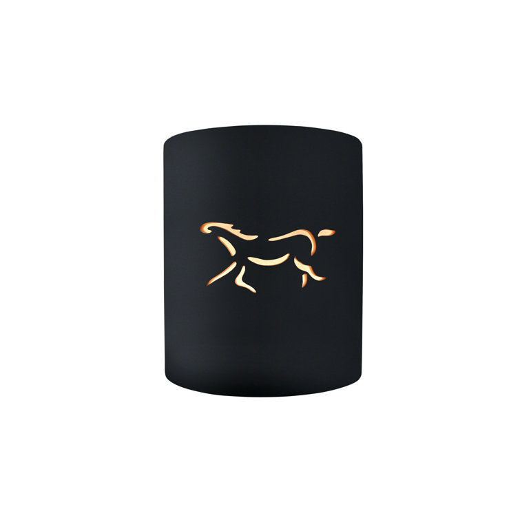 Gloss Black Ceramic Single-Light Wall Sconce