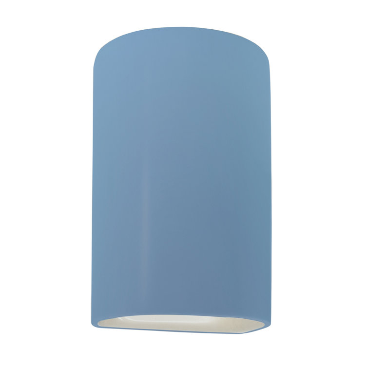 Sky Blue Ceramic Dimmable Flush Mounted Sconce