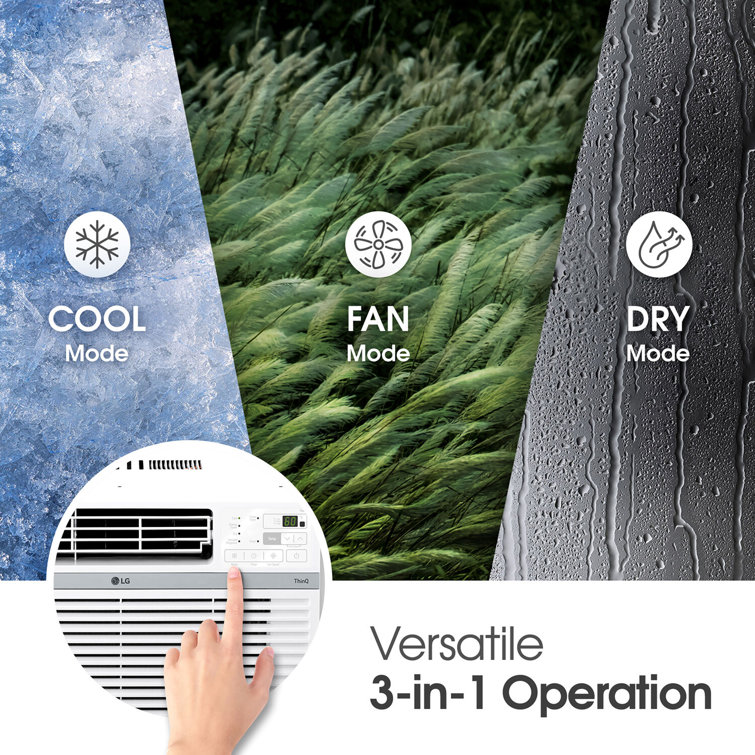 LG 10,000 BTU White Window Air Conditioner with Remote