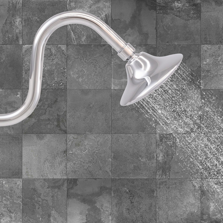 Chrome 5-Function Round Wall Mounted Shower Head
