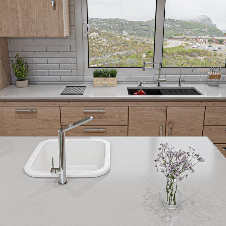 Black Granite Composite Double Bowl Undermount Kitchen Sink