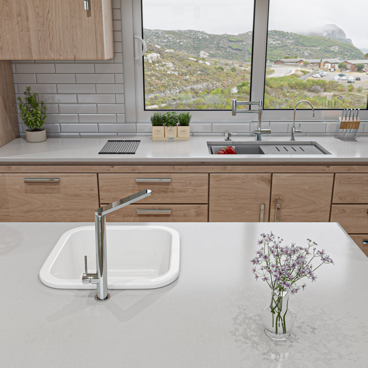 Titanium Granite Composite Double Bowl Undermount Kitchen Sink
