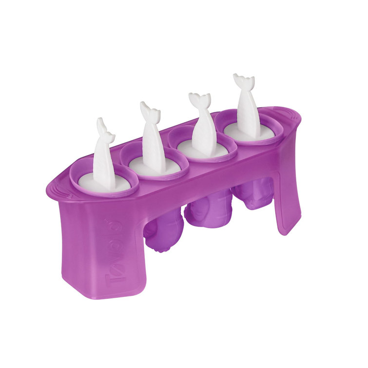 Purple Silicone Mermaid Popsicle Mold Set with Sticks