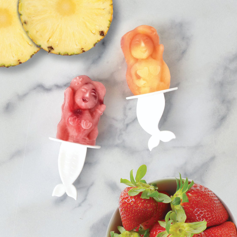 Purple Silicone Mermaid Popsicle Mold Set with Sticks