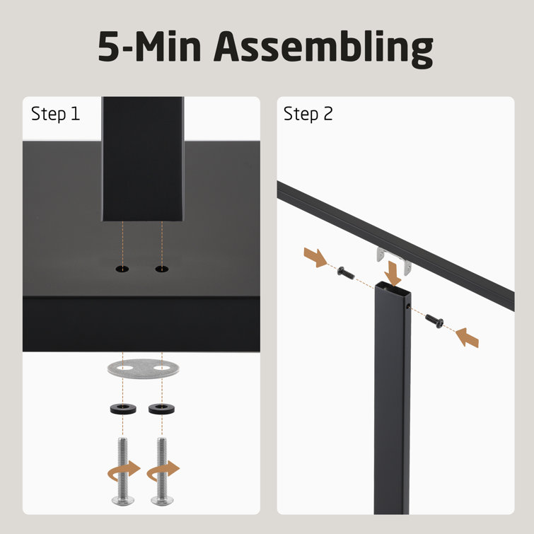 Matte Black Stainless Steel Freestanding 2-Tier Towel Rack