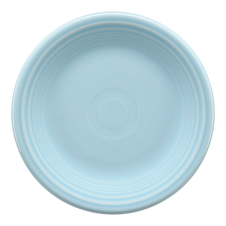 Sky Blue Ceramic Microwave-Safe Salad Plate