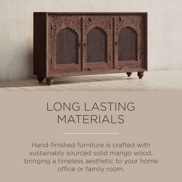 Patrin Distressed Brown Handmade Wooden Sideboard