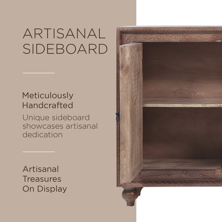 Patrin Distressed Brown Handmade Wooden Sideboard
