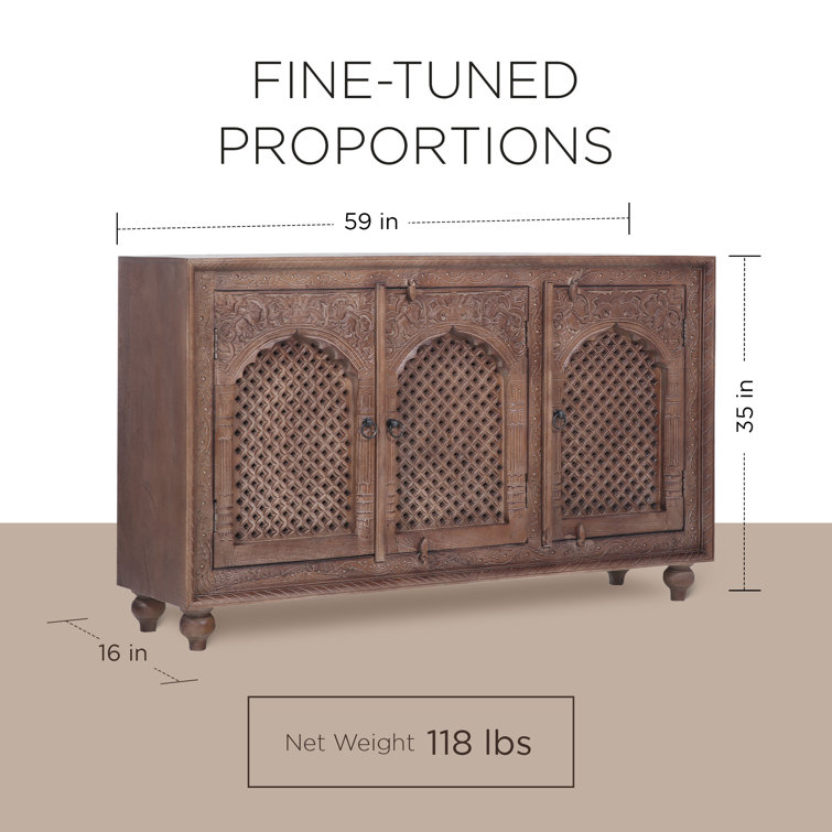 Patrin Distressed Brown Handmade Wooden Sideboard