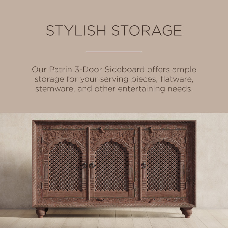 Patrin Distressed Brown Handmade Wooden Sideboard