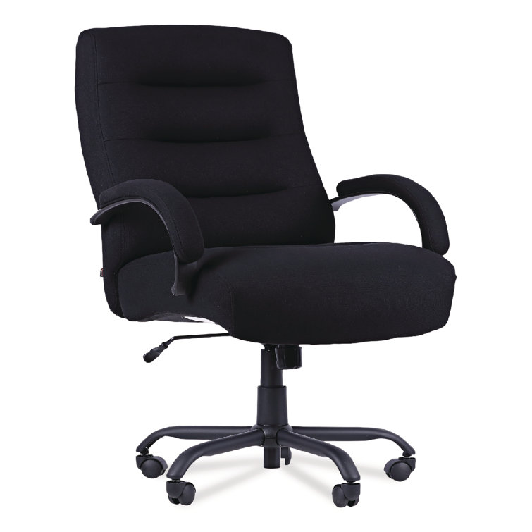 Black Kesson Series Big & Tall Swivel Task Chair with Aluminum Accents