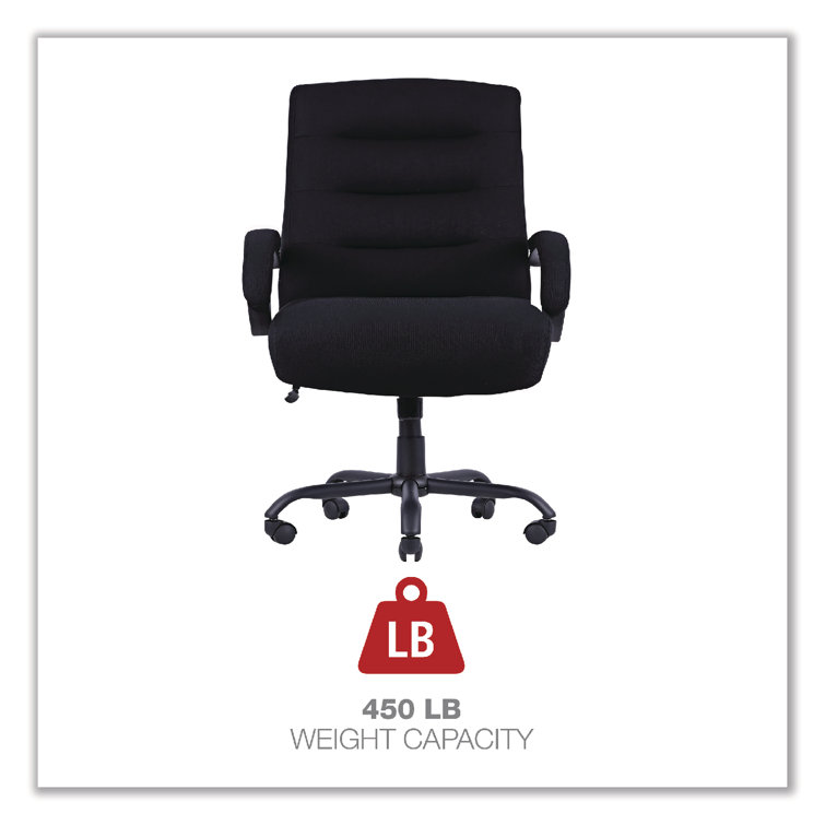 Black Kesson Series Big & Tall Swivel Task Chair with Aluminum Accents