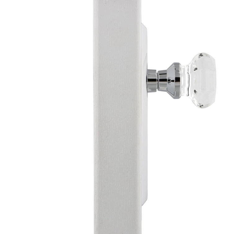 Bright Chrome New York Plate with Waldorf Crystal Door Knob