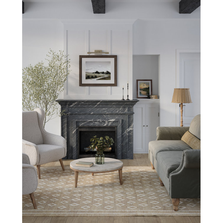 Handmade Beige and White Wool Runner Rug