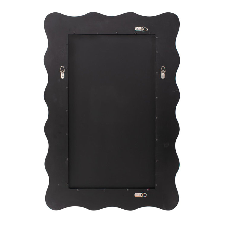 Royal Blue Scalloped Frame Rectangular Wall Mirror