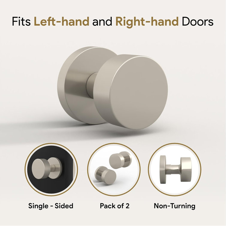 Buena Satin Nickel Round Door Knob Set